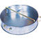 Kleine onderdelenmand voor PREMIUM LINE was- en dompelbakken, inhoud 30 l, Ø 397 x H 362 mm, draaggreep, plaatstaal, rood