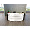 Kleine ontvangstbalie Faro, met legbord en zijpanelen, B 2550 x D 1200 x H 1120 mm, wit/antraciet
