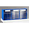 Kleinteilemagazin MultiStore, Reihengröße 3, B 600 x T 163 x H 242 mm, Volumen 12,5 l, stapelbar, Polystyrol, blau/transp.
