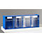 Kleinteilemagazin MultiStore, Reihengröße 4, B 600 x T 137 x H 207 mm, Volumen 8,4 l, stapelbar, Polystyrol, blau/transp.