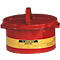 Kleinteilereiniger aus Stahlblech PREMIUM LINE, rot, ø 292 x H 149 mm, 8 l