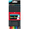 kleurpotloden Faber-Castell Black Edition, zwart hout, driehoekige vorm, kleurensamenstelling, 12 stuks doosje.