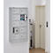 Kluis met 10 afsluitbare compartimenten - metaal - B 390 x D 200 x H 780 mm - lichtgrijs RAL 7035 - met metalen afdekplaat - ons merk Schäfer Shop Select