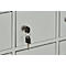 Kluis met 10 afsluitbare compartimenten - metaal - B 390 x D 200 x H 780 mm - lichtgrijs RAL 7035 - met metalen afdekplaat - ons merk Schäfer Shop Select