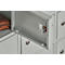Kluis met 10 afsluitbare compartimenten - metaal - B 390 x D 200 x H 780 mm - lichtgrijs RAL 7035 - met metalen afdekplaat - ons merk Schäfer Shop Select