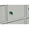 Kluis met 10 afsluitbare compartimenten - metaal - B 390 x D 200 x H 780 mm - lichtgrijs RAL 7035 - met metalen afdekplaat - ons merk Schäfer Shop Select