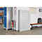 kluis met 50 afsluitbare compartimenten - metaal - B 980 x D 200 x H 1530 mm - lichtgrijs RAL 7035 - met metalen afdekplaat. - ons merk Schäfer Shop Select