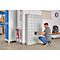 kluis met 50 afsluitbare compartimenten - metaal - B 980 x D 200 x H 1530 mm - lichtgrijs RAL 7035 - met metalen afdekplaat. - ons merk Schäfer Shop Select