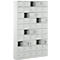 kluis met 50 afsluitbare compartimenten - metaal - B 980 x D 200 x H 1530 mm - lichtgrijs RAL 7035 - met metalen afdekplaat. - ons merk Schäfer Shop Select