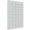 kluis met 50 afsluitbare compartimenten - metaal - B 980 x D 200 x H 1530 mm - lichtgrijs RAL 7035 - met metalen afdekplaat. - ons merk Schäfer Shop Select