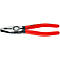 Knipex pliers with red handles; product name and country of origin imprinted.