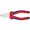 Pince Knipex, pointes de la pince, poignées rouges et bleues. Le texte "03 05 160" est imprimé sur une poignée.