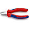 Knipex-Seitenschneider mit rot-blauen Griffen, silbernen Schneidflächen. Oben: "70 05 125". Unten: "Vanadin-Super" und "KNIPEX".
