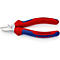 Rote und blaue Seitenschneider auf weißem Hintergrund. Auf dem Griff steht "KNIPEX Vanadin-Super".