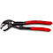 Zange mit roten Griffen. Auf dem Werkzeug steht "KNIPEX".