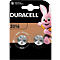 Knoopcellen Duracell CR2016, Lithium, 3 V, 75 mAh, Ø 20 x H 1,6 mm, 2 stuks