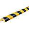Knuffi® protection d'angle type A Removable, autocollant, réutilisable, amortissant, mousse PU, 1 m, -40 °C à +80 °C, noir/jaune