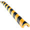 Knuffi® waarschuwings- en beschermprofiel, buisbescherming type R30, geel-zwart, zelfklevend
