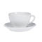 Koffie kopjes set BISTRO, 6 kopjes &amp; schotels, elk 0,2 l, H 65 mm, porselein, wit, 6 kopjes &amp; schotels, elk 0,2 l.
