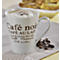 Koffiemokken set FAKT, 6 kopjes, elk 0,25 l, porselein, wit met bruine decoratieve print, 6 kopjes, porselein, wit met bruine decoratieve opdruk
