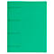 Green folder with 4 metal clasps on the left side, against a white background.