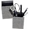 KOLMA Pot à crayons, en RPET, design simple, surface textile, L 80 x P 80 x H 90 mm, gris