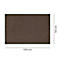 Braune Fußmatte mit schwarzem Rand. Maße: 1200 x 750 mm.