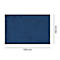 Blauer Fußabstreifer mit schwarzem Rahmen, Maße: 1200x750 mm.