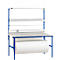 Komplett-Packtisch I, inkl. Abrollvorrichtung und Schneidsystem, Arbeitsplatte B 1600 x T 800 mm, bis 100 kg