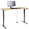 Komplettangebot Schäfer Shop Genius Schreibtisch AERO FLEX, 1-stufig elektrisch höhenverstellbar, Rechteck, T-Fuß, B 1600 mm, Ahorn-Dekor/schwarz + Kabelspirale