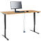 Komplettangebot Schäfer Shop Genius Schreibtisch AERO FLEX, 1-stufig elektrisch höhenverstellbar, Rechteck, T-Fuß, B 1600 mm, Buche-Dekor/schwarz + Kabelspirale
