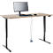 Komplettangebot Schäfer Shop Genius Schreibtisch AERO FLEX, 1-stufig elektrisch höhenverstellbar, Rechteck, T-Fuß, B 1600 mm, Eiche-Dekor/schwarz + Kabelspirale