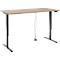 Komplettangebot Schäfer Shop Genius Schreibtisch AERO FLEX, 1-stufig elektrisch höhenverstellbar, Rechteck, T-Fuß, B 1600 mm, Eiche-Dekor/schwarz + Kabelspirale