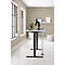 Komplettangebot Schäfer Shop Genius Schreibtisch AERO FLEX, 1-stufig elektrisch höhenverstellbar, Rechteck, T-Fuß, B 1600 mm, weiß/schwarz + Kabelspirale
