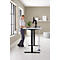 Komplettangebot Schäfer Shop Genius Schreibtisch AERO FLEX, 1-stufig elektrisch höhenverstellbar, Rechteck, T-Fuß, B 1600 mm, weiß/schwarz + Kabelspirale