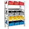 Komplettregal R 7000, 5 schräge Fachebenen, T 600 x B 1283 mm