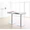 Konferenz-Stehtisch BOX, bis 6 Personen, Rechteck, Standfuß, B 1600 x T 600 x H 1105 mm, weiß/alusilber