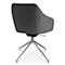 Konferenzsessel Topstar Sitness Life 2.1, dreh-/sitzhöhenverstellbar, Armlehnen, B 350-480 x T 460 x H 460-490 mm, 4-Fußgestell, Alu matt & Stoff, h.grau