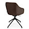 Konferenzsessel Topstar Sitness Life 2.1, dreh-/sitzhöhenverstellbar, Armlehnen, B 350-480 x T 460 x H 460-490 mm, 4-Fußgestell, Alu schwarz-matt & Stoff, d.braun