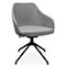 Konferenzsessel Topstar Sitness Life 2.1, dreh-/sitzhöhenverstellbar, Armlehnen, B 350-480 x T 460 x H 460-490 mm, 4-Fußgestell, Alu schwarz-matt & Stoff, h.grau