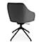 Konferenzsessel Topstar Sitness Life 2.1, dreh-/sitzhöhenverstellbar, Armlehnen, B 350-480 x T 460 x H 460-490 mm, 4-Fußgestell, Alu schwarz-matt & Stoff, h.grau