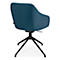 Konferenzsessel Topstar Sitness Life 2.1, dreh-/sitzhöhenverstellbar, Armlehnen, B 350-480 x T 460 x H 460-490 mm, 4-Fußgestell, Alu schwarz-matt & Stoff, petrol