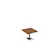Konferenztisch, bis 4 Personen, Quadrat, Standfuß, B 1000 x T 1000 x H 720-820 mm, Kirsche Romana/silber