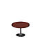 Konferenztisch X-TIME-WORK, rund, 1200 x H 740 mm, Wenge-Dekor/alu