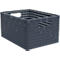 Korb COUNTRY, 18 Liter, Rattan-Optik, Kunststoff, spülmaschinengeeignet, stapelbar, B 278 x L 368 x H 199 mm, dunkelblau