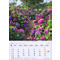 Un chemin à travers un jardin d'hortensias violets luxuriants. Un calendrier avec août 2027 en bas à droite.