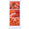 Calendrier de juillet : Corail en haut, flamant rose au milieu, rose en bas. Calendrier en bas.