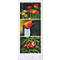 Calendrier avec des fleurs colorées, un toucan et un poisson-clown dans un récif d'anémones. Le mois de mai est affiché en bas.