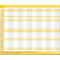 Planificateur hebdomadaire jaune et gris, daté de mai 2027. Colonnes verticales pour les jours, lignes horizontales pour les rendez-vous.
