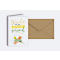 Carte de prompt rétablissement avec texte et une fleur avec un pansement à côté d'une enveloppe.